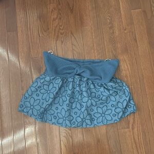 Tube top, knit top, floral pattern